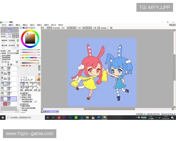 SAI绘画软件直播创作全过程